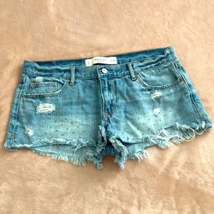 Denim Distressed Shorts